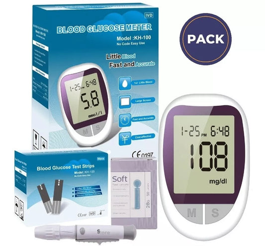 🩸 MEDIDOR DE GLUCOSA EN SANGRE DIGITAL KH100 – MONITOREO PRECISO Y RÁPIDO