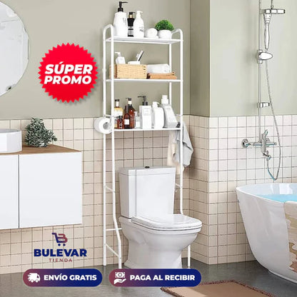 🚽 RACK ORGANIZADOR DE BAÑO – APROVECHA CADA ESPACIO 🛁