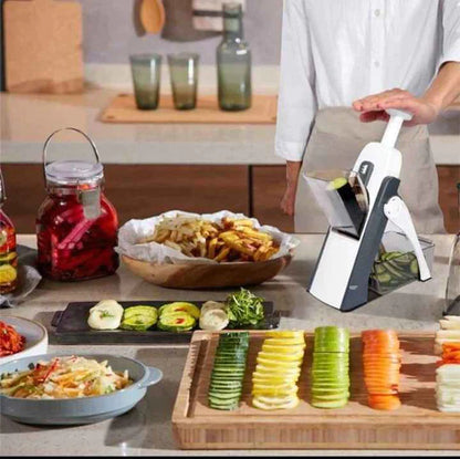 🥒 PICADOR Y REBANADOR MULTIFUNCIONAL PREMIUM – CORTES PERFECTOS EN SEGUNDOS